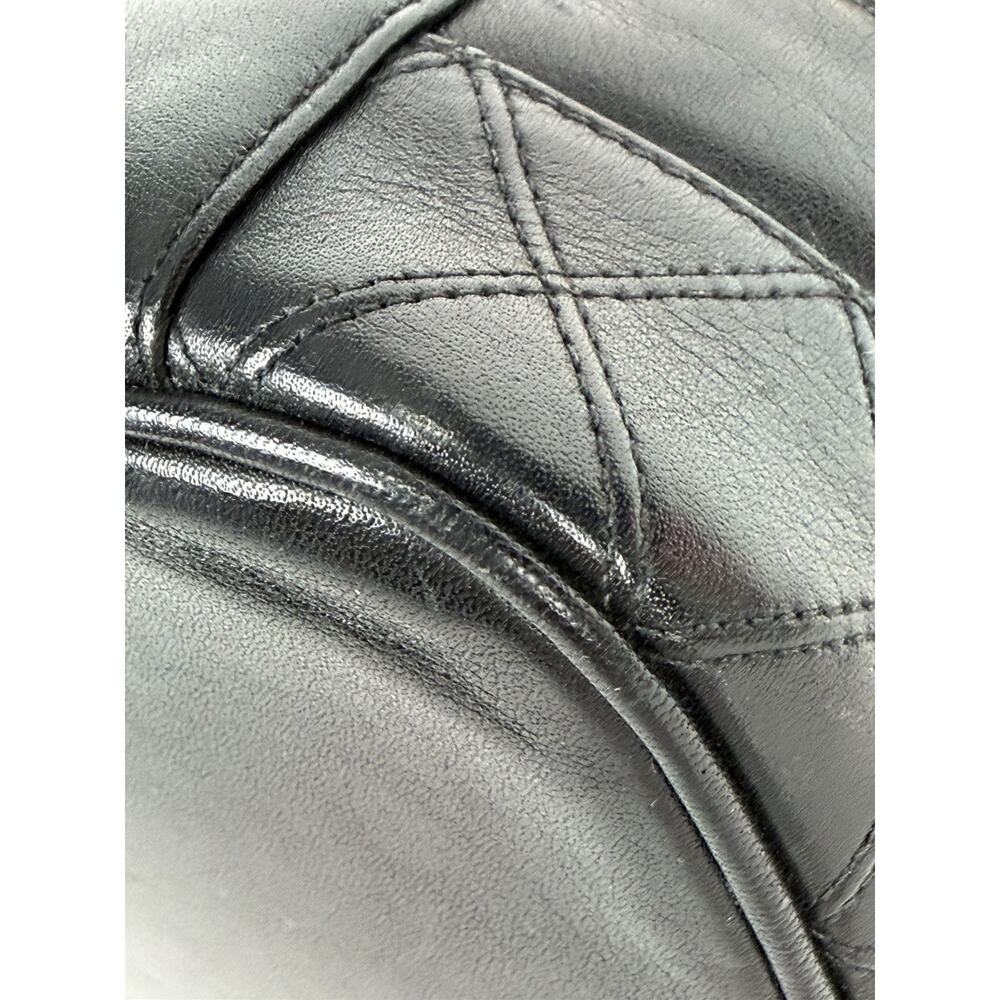 Chanel Vanity Case Vintage Black Quilted Lambskin Top Handle 1989-1991 S11 - Picture 4 of 15